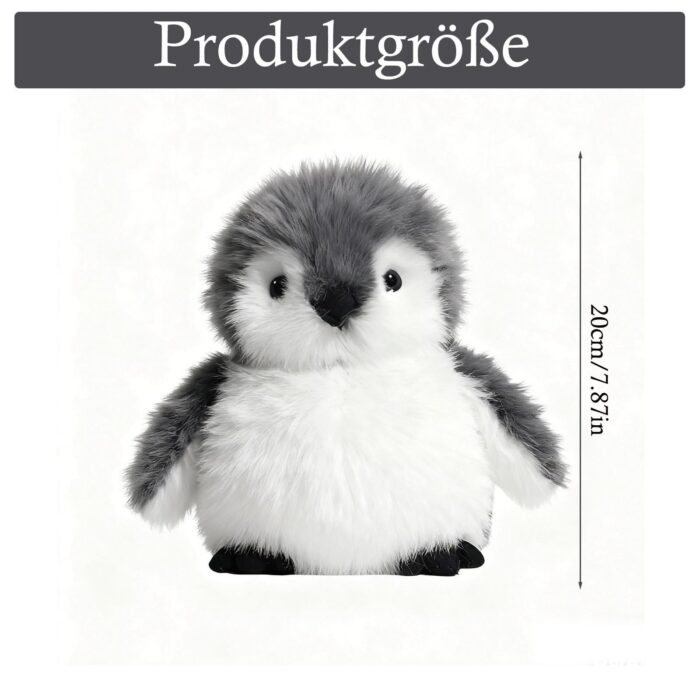 JcvPot Pinguin Kuscheltier, Weiches Stofftier Für Kinder Und Babys, Kuscheltier Pinguin Plüschtier 20 cm, Plüschtier – Bild 7